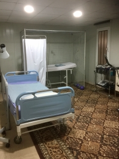Physiotherapy clinic in a refugee settlement, Lebanon. Photo by Diane Duclos, 2017.