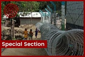 Life in Rohingya camp surrounded by the barbed wire fence. Photo by a research participant (anonymised).